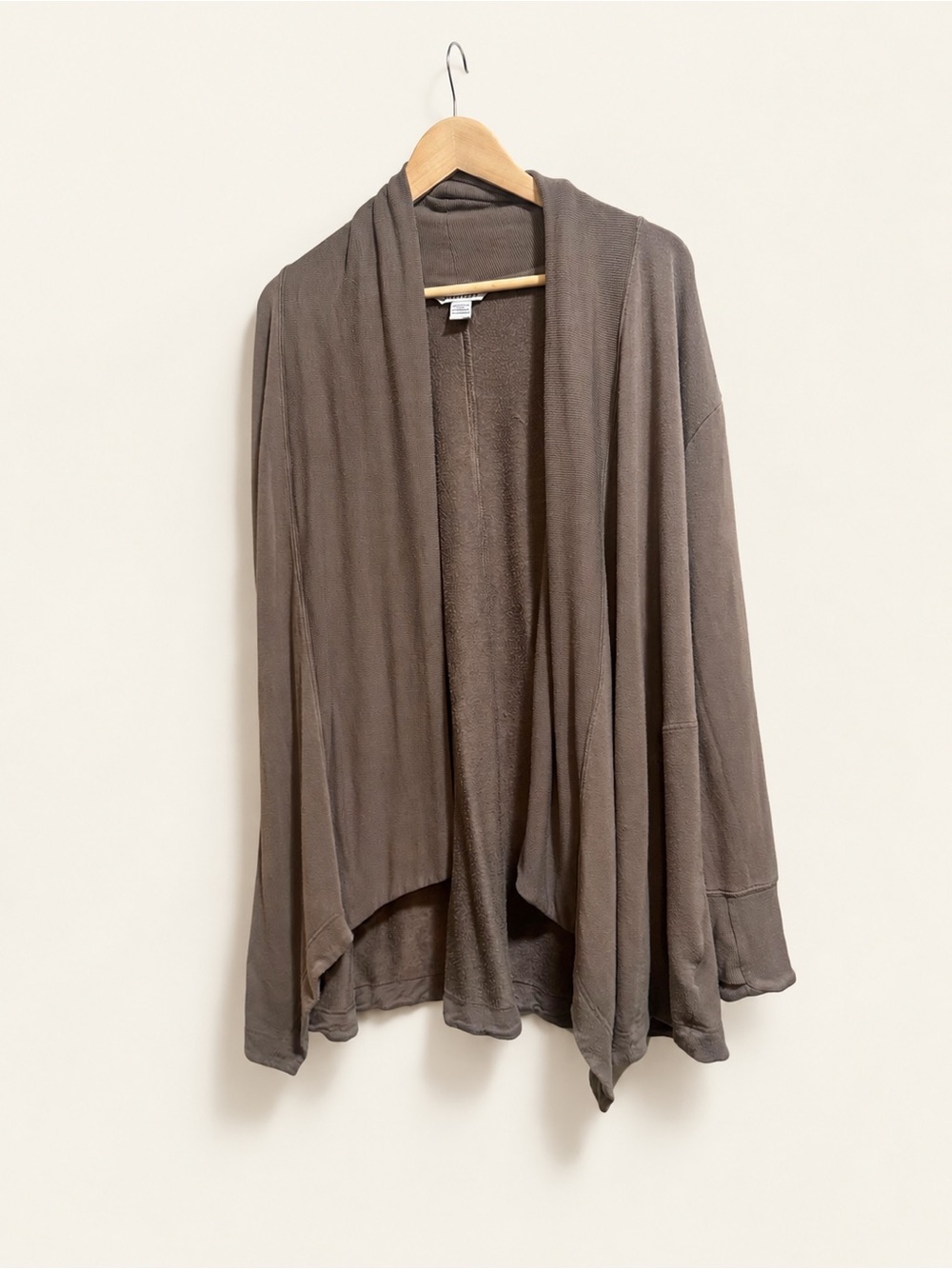 Athleta Open-Front Draped Cardigan - Taupe Brown